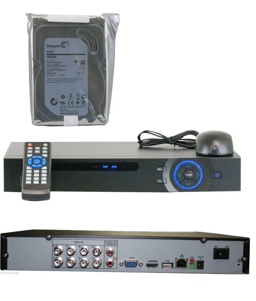 (image for) HD-CVI Tribrid 8CH DVR 1080P/960H/IP 1080P Dahua OEM HCVR5108H-S3 with 2TB HDD